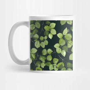 Green Leaves Pattern 4 Mug